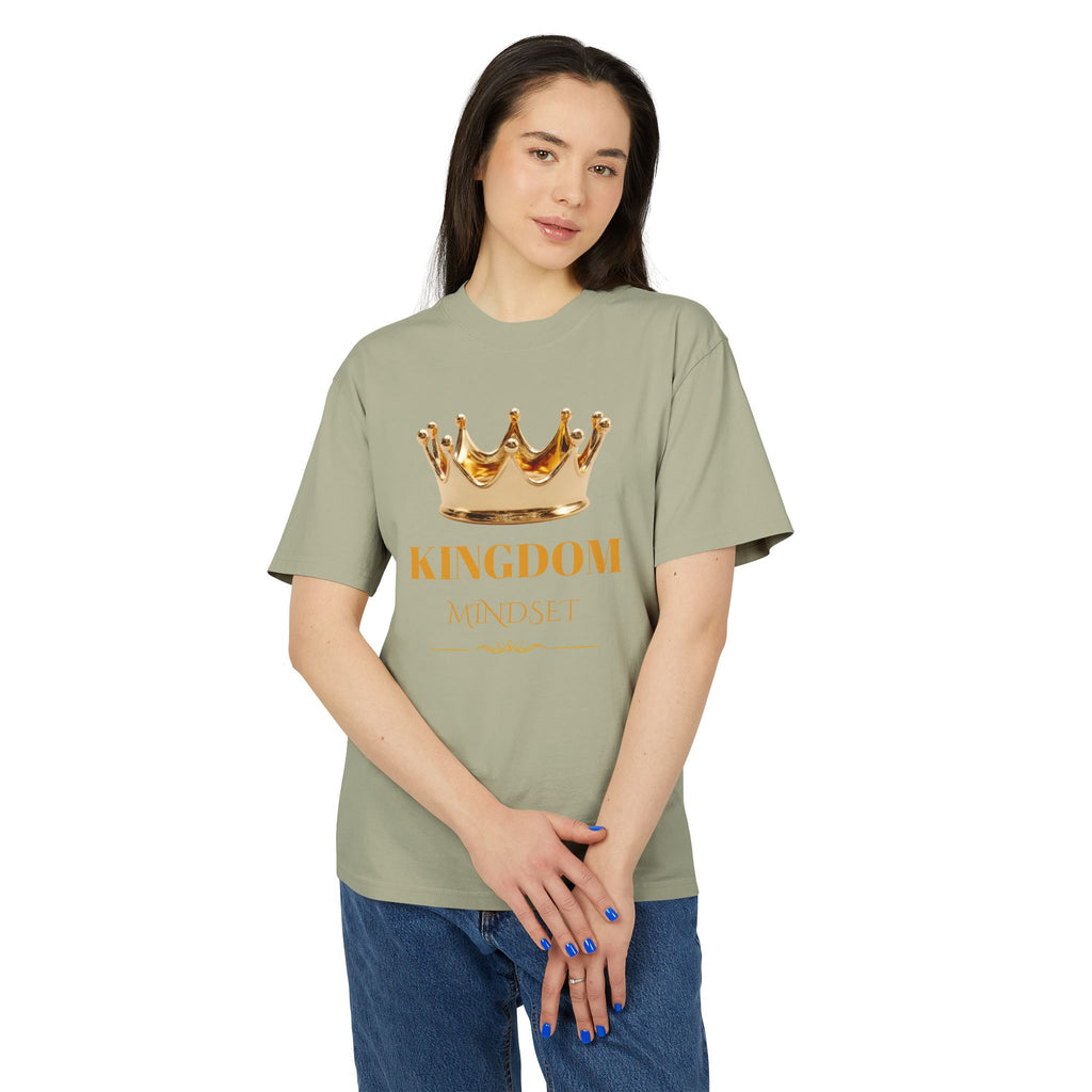 Unisex Kingdom Mindset Tee — Gold Crown Inspirational Christian Tee