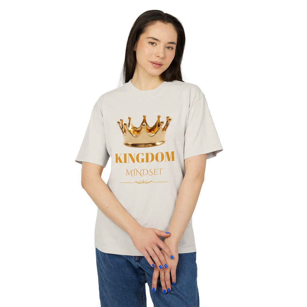 Unisex Kingdom Mindset Tee — Gold Crown Inspirational Christian Tee