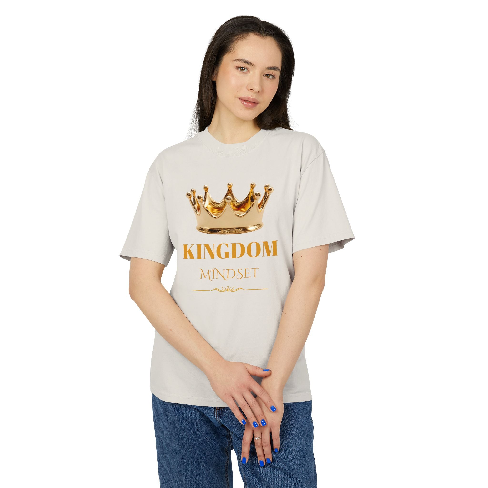 Unisex Kingdom Mindset Tee — Gold Crown Inspirational Christian Tee