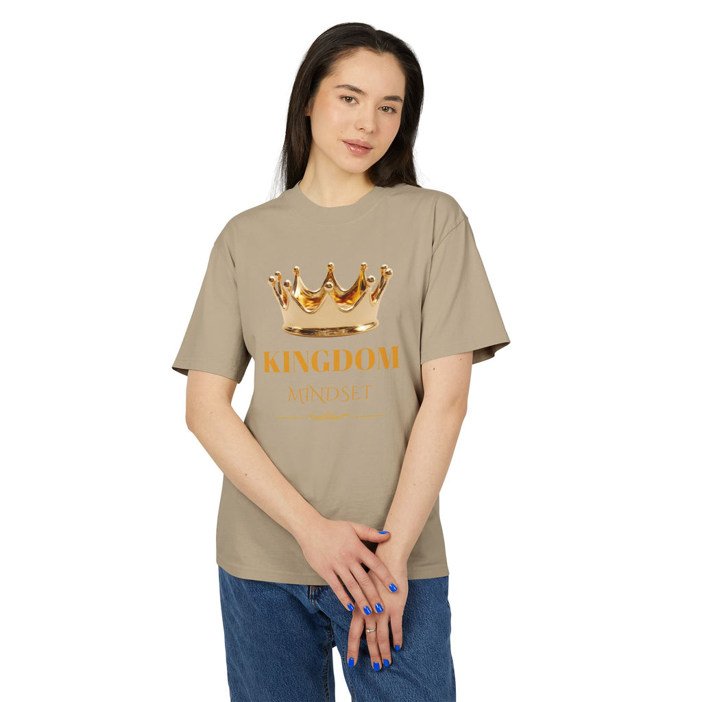 Unisex Kingdom Mindset Tee — Gold Crown Inspirational Christian Tee