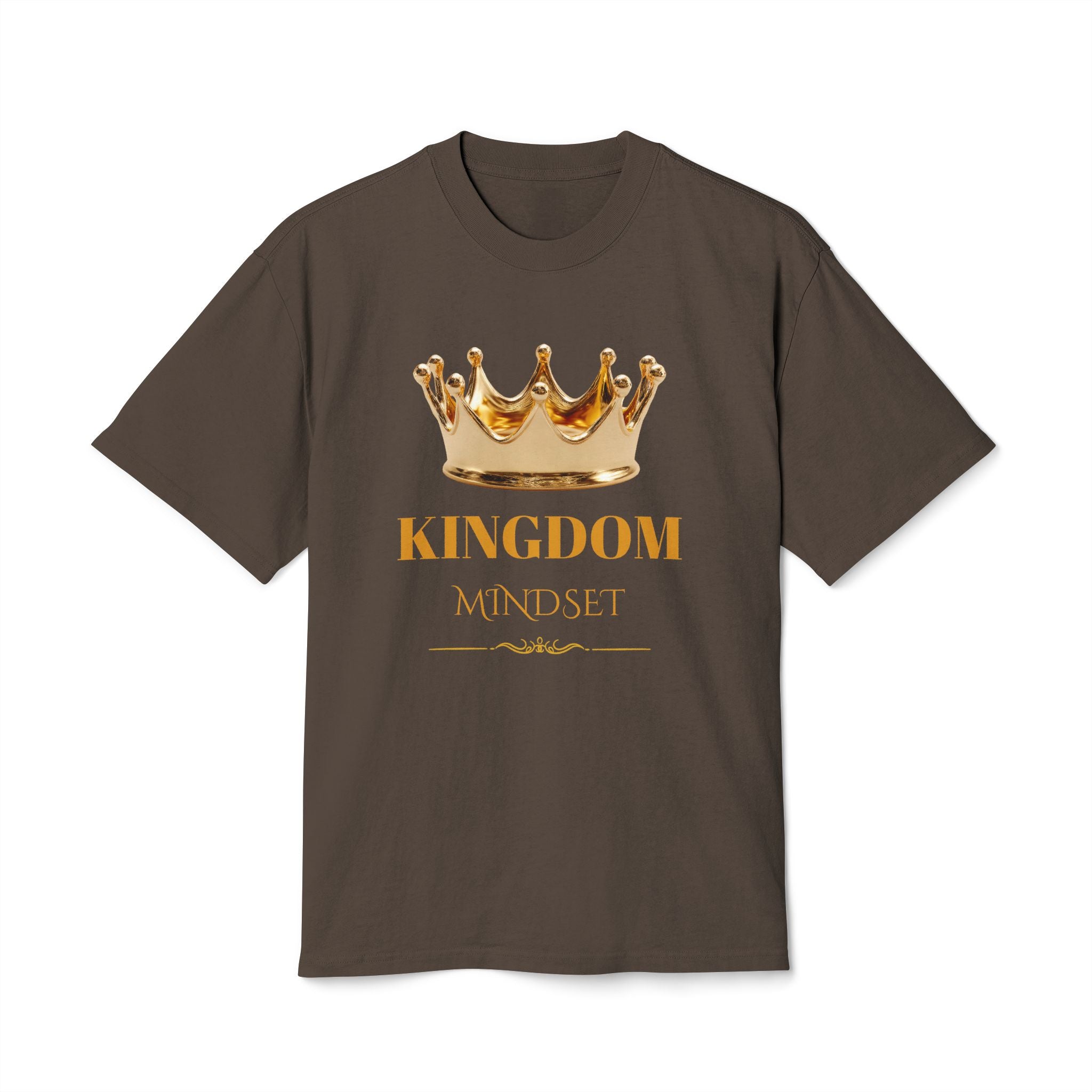 Unisex Kingdom Mindset Tee — Gold Crown Inspirational Christian Tee