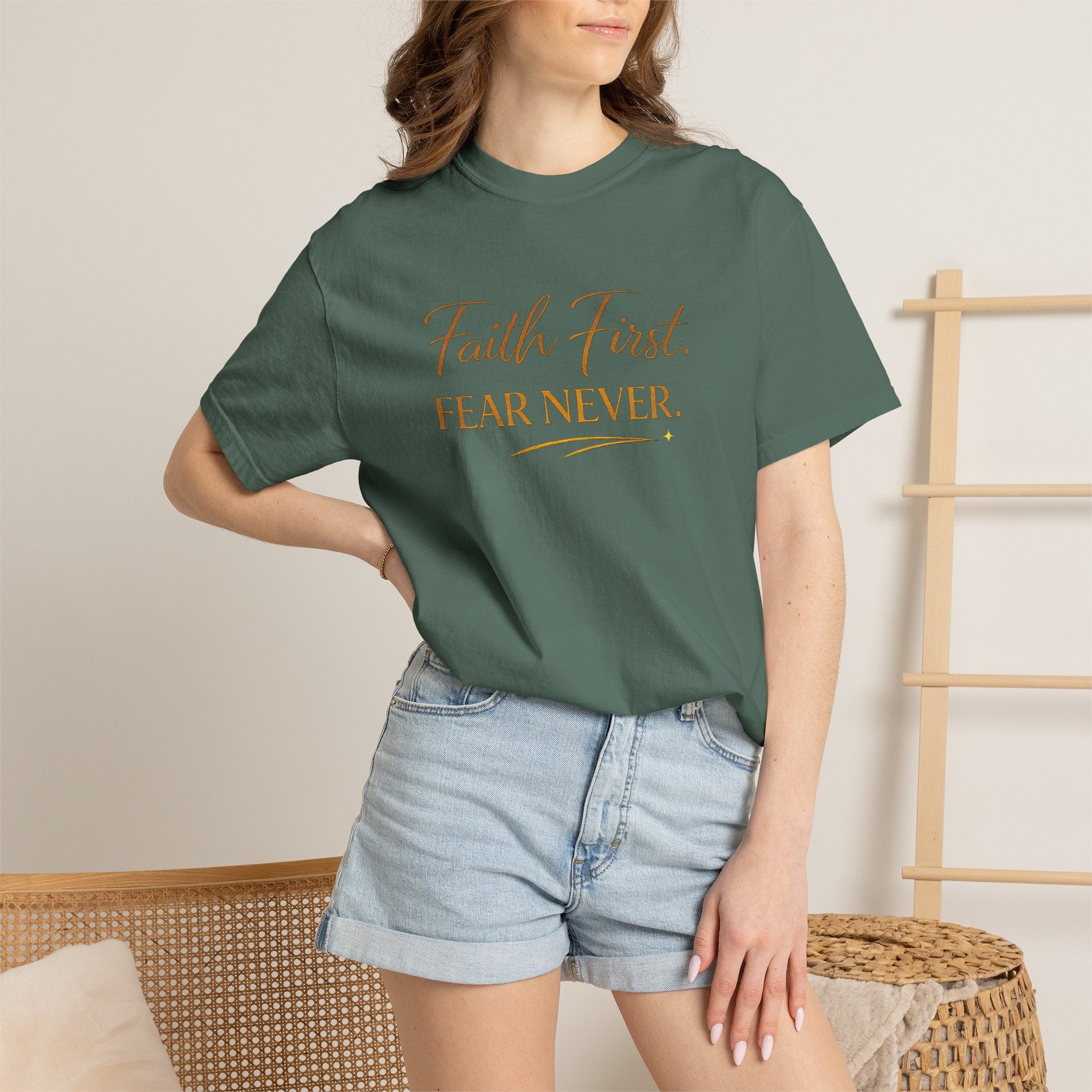 Unisex Faith First. Fear Never. T-Shirt