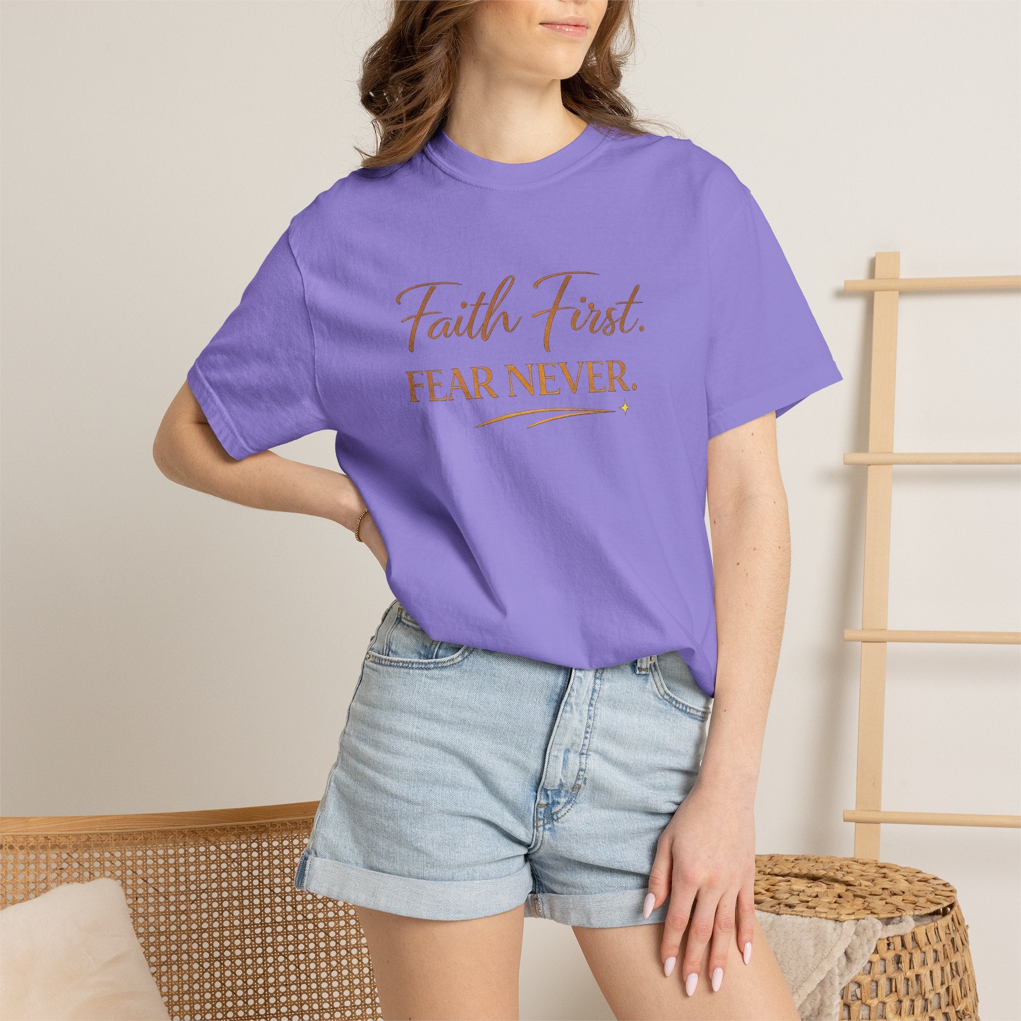 Unisex Faith First. Fear Never. T-Shirt