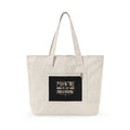 Prayer Strength Canvas Tote — Zippered Canvas Tote Bag with Inspirational Faith Design