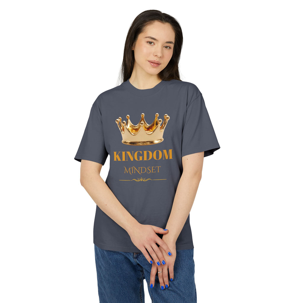 Unisex Kingdom Mindset Tee — Gold Crown Inspirational Christian Tee